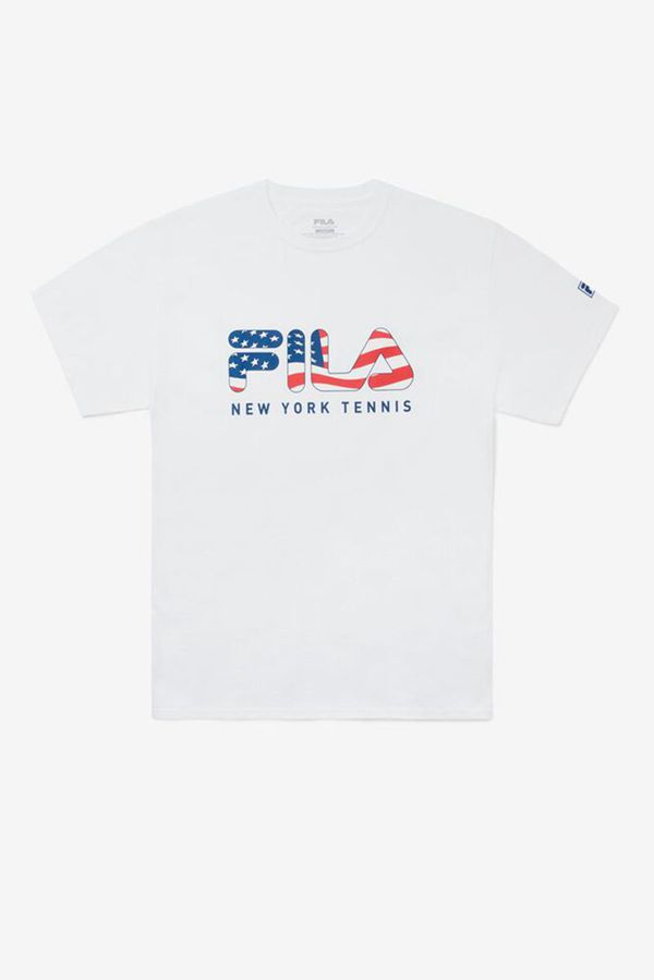 Camisetas Fila Homem Branco - Fila Nyc Flag Outlet Portugal,SGZI-28567